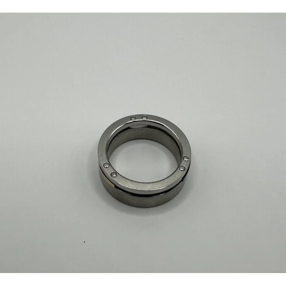18K Stainless Steel Men's Wedding Band Size 9 With Box Hannoush